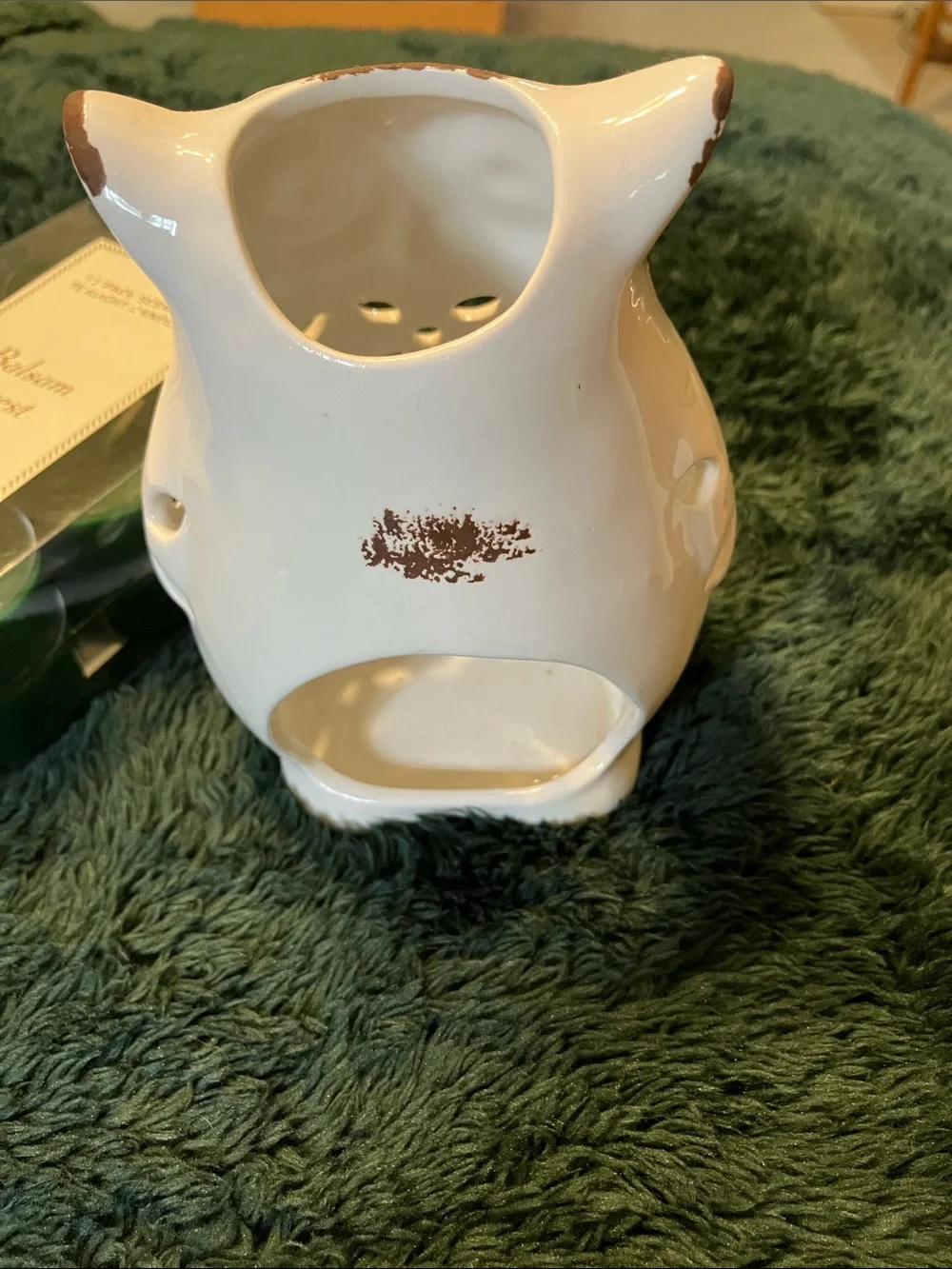 Owl votive candle holder and votive candles